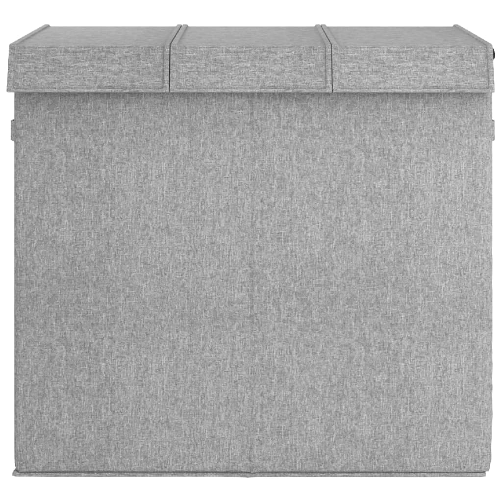vidaXL Coș de rufe pliabil, gri, 64,5x34,5x59 cm, imitație de pânză vidaXL Coș de rufe pliabil, gri, 64,5x34,5x59 cm, imitație de pânză