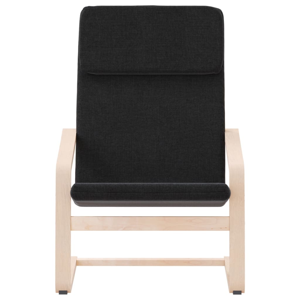 vidaXL Scaun de relaxare, negru, material textil vidaXL Scaun de relaxare, negru, material textil