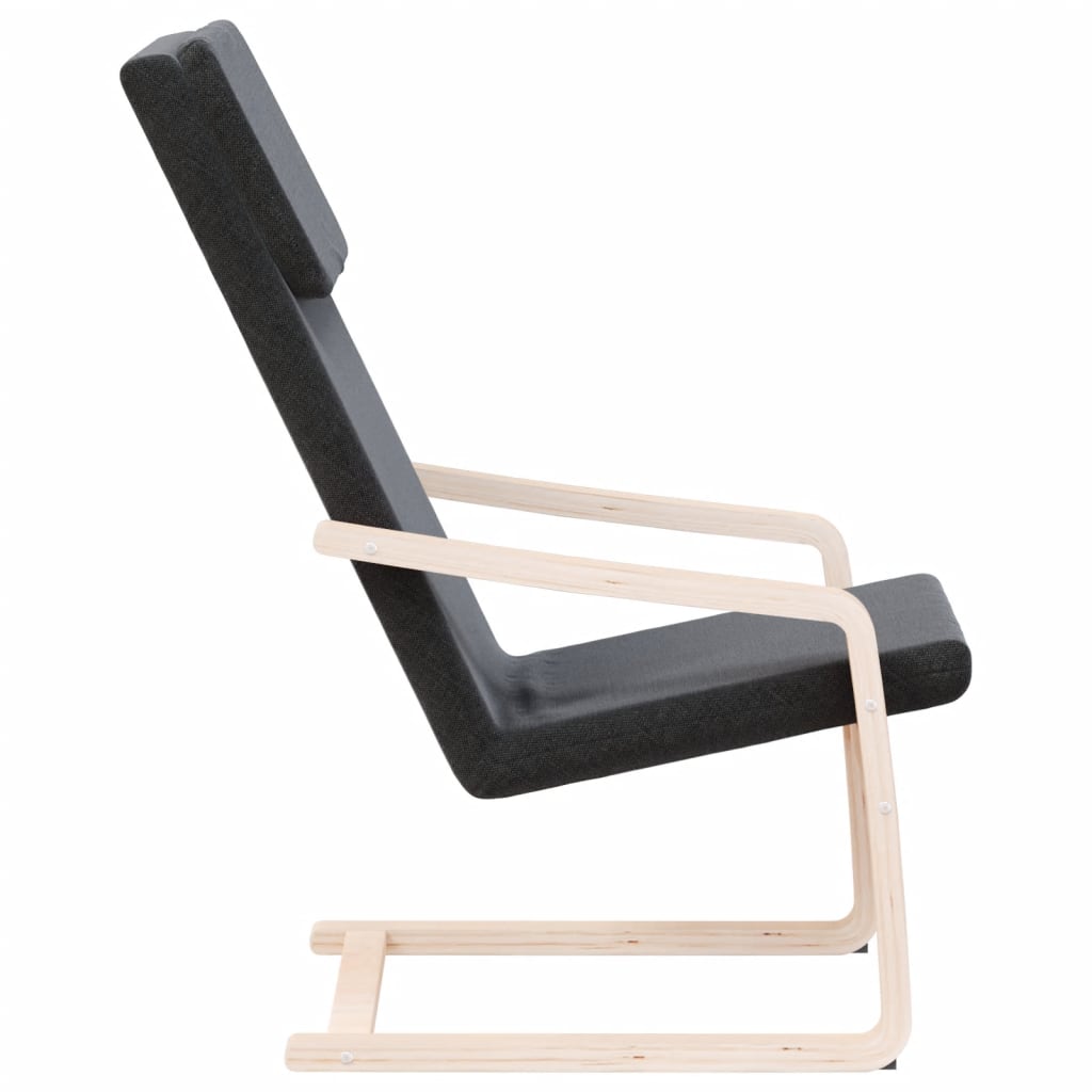 vidaXL Scaun de relaxare, negru, material textil vidaXL Scaun de relaxare, negru, material textil