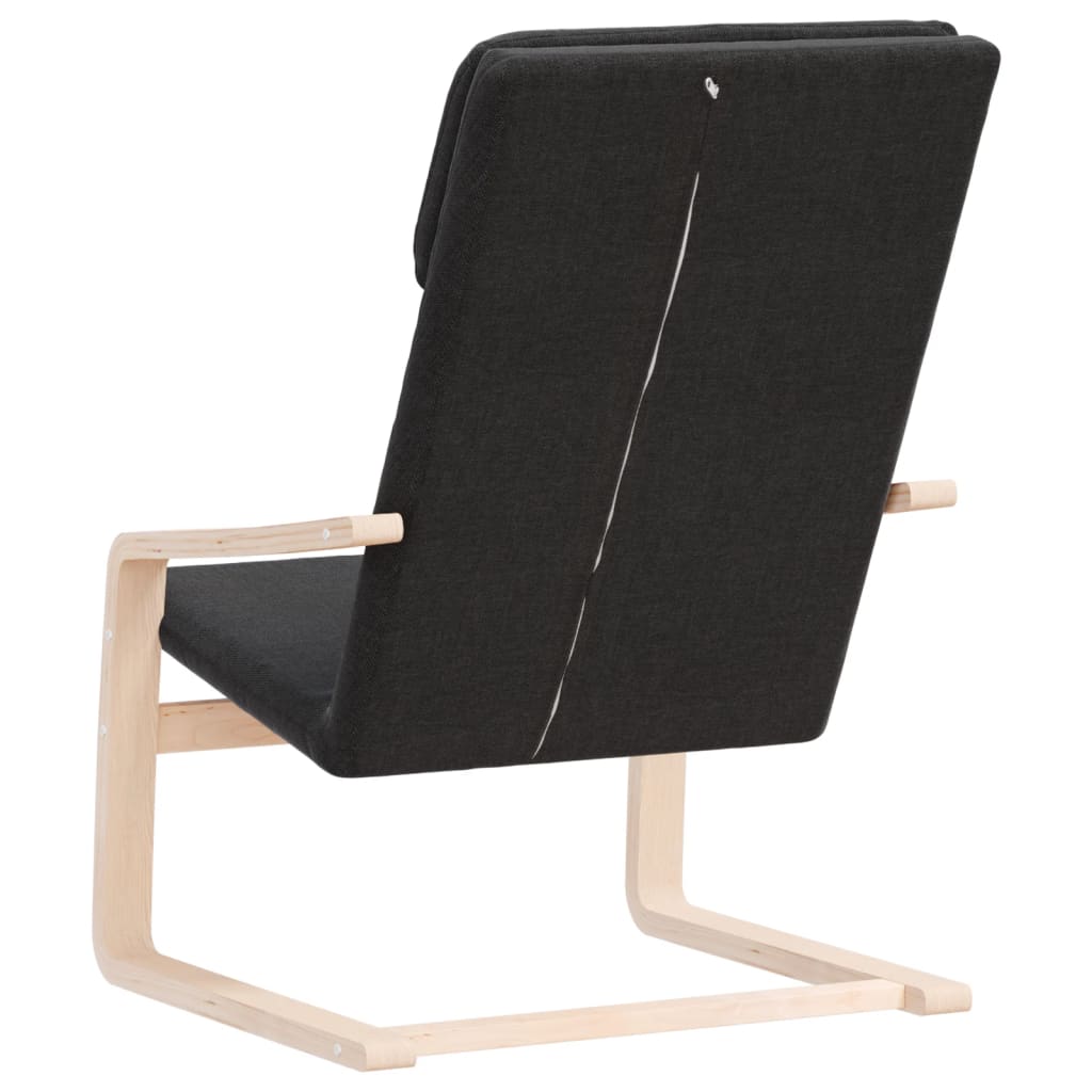 vidaXL Scaun de relaxare, negru, material textil vidaXL Scaun de relaxare, negru, material textil