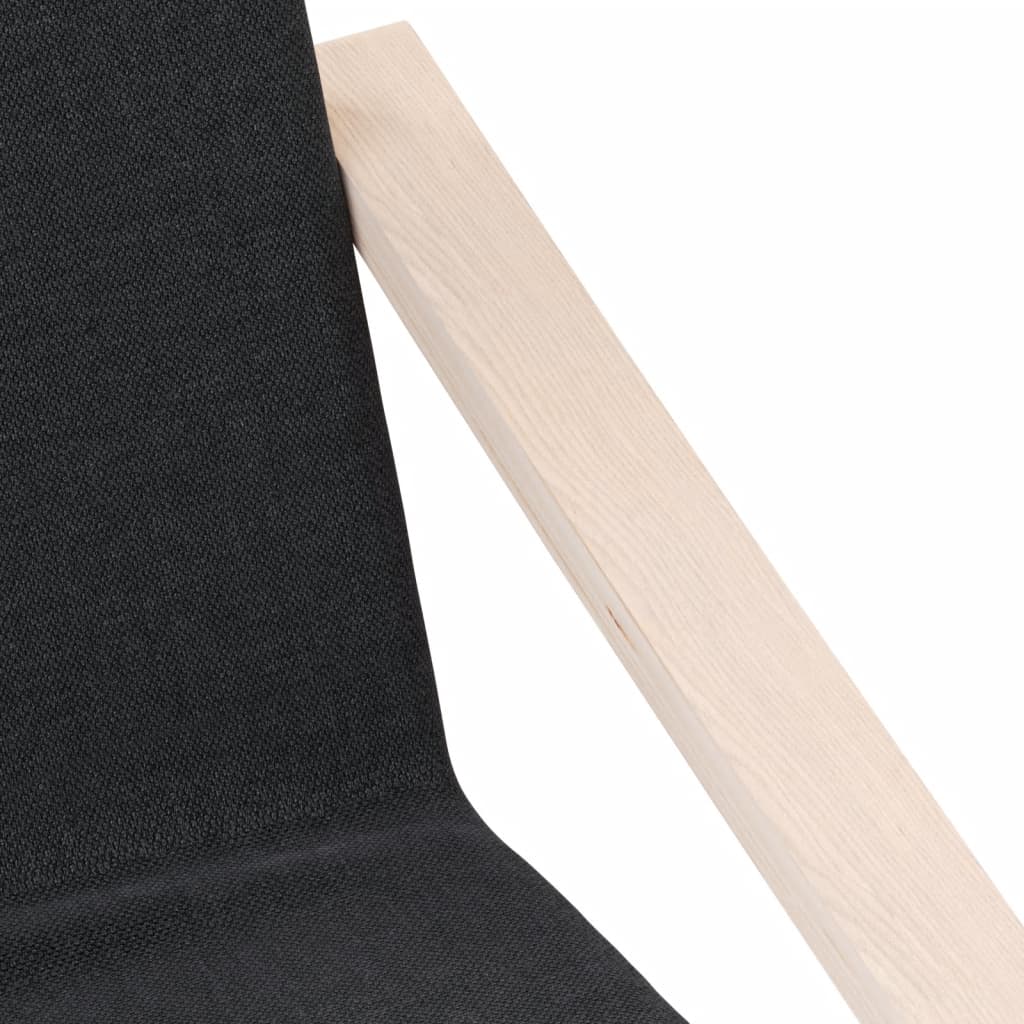 vidaXL Scaun de relaxare, negru, material textil vidaXL Scaun de relaxare, negru, material textil
