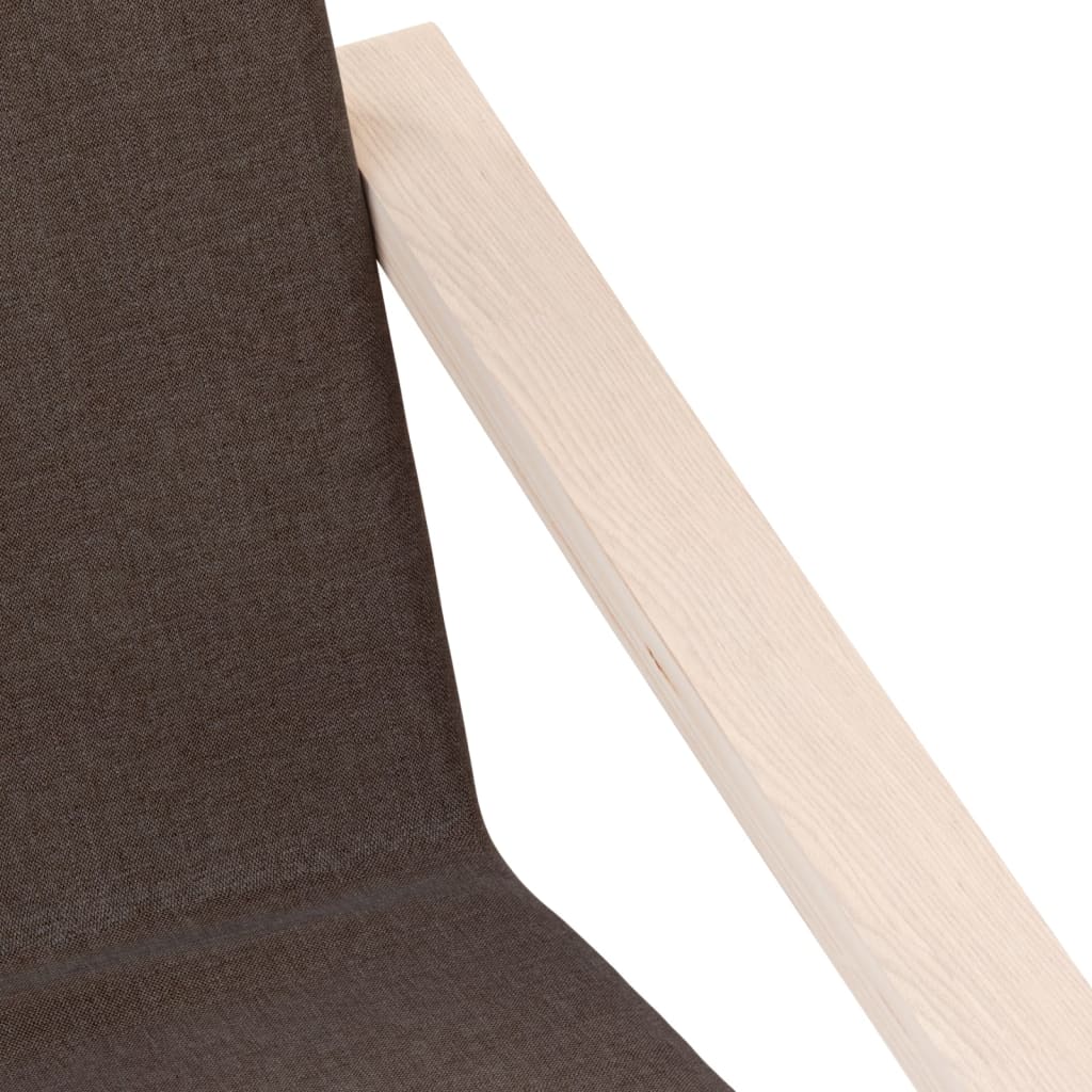 vidaXL Fotoliu rabatabil, maro închis, material textil