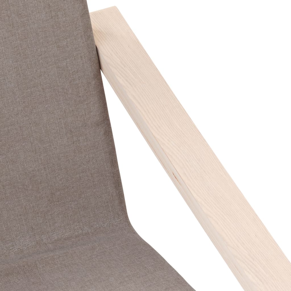 vidaXL Scaun de relaxare, gri taupe, material textil