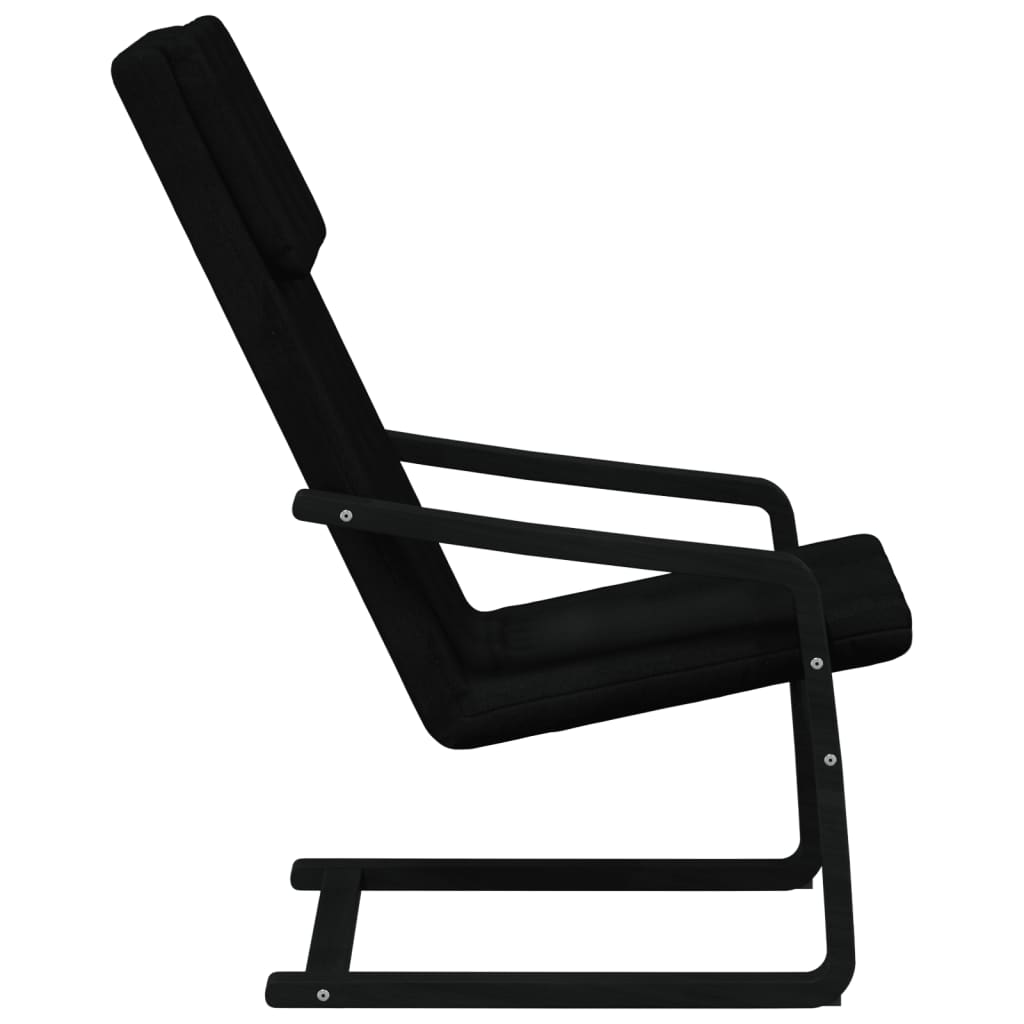 vidaXL Scaun de relaxare, negru, material textil