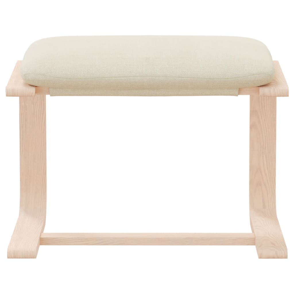 vidaXL Taburet, crem, 60x60x39 cm, material textil vidaXL Taburet, crem, 60x60x39 cm, material textil