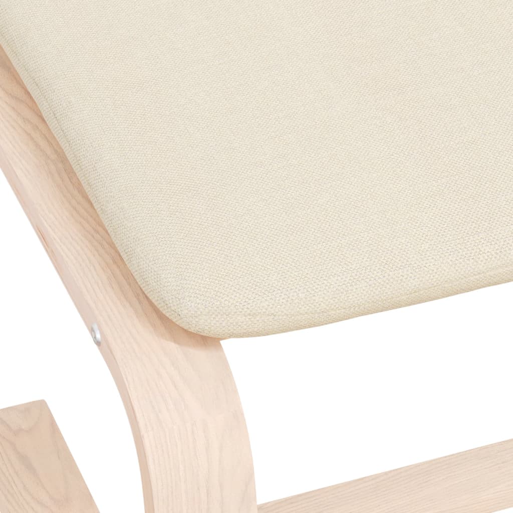 vidaXL Taburet, crem, 60x60x39 cm, material textil vidaXL Taburet, crem, 60x60x39 cm, material textil