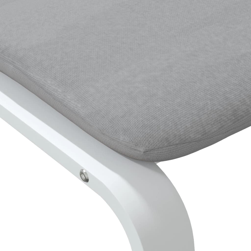 vidaXL Taburet, gri deschis, 51x41x40 cm, material textil vidaXL Taburet, gri deschis, 51x41x40 cm, material textil