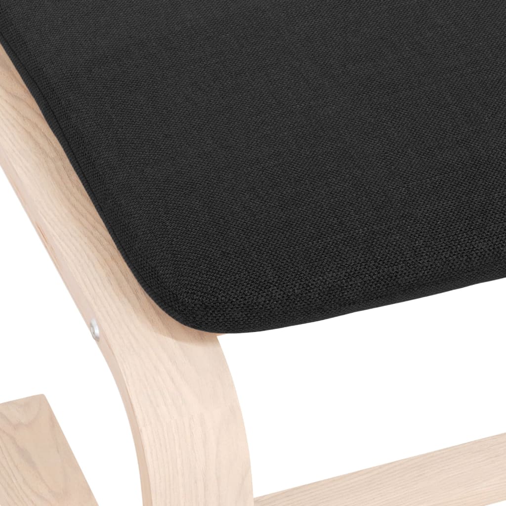 vidaXL Taburet, negru, 51 x 41 x 40 cm, material textil vidaXL Taburet, negru, 51 x 41 x 40 cm, material textil