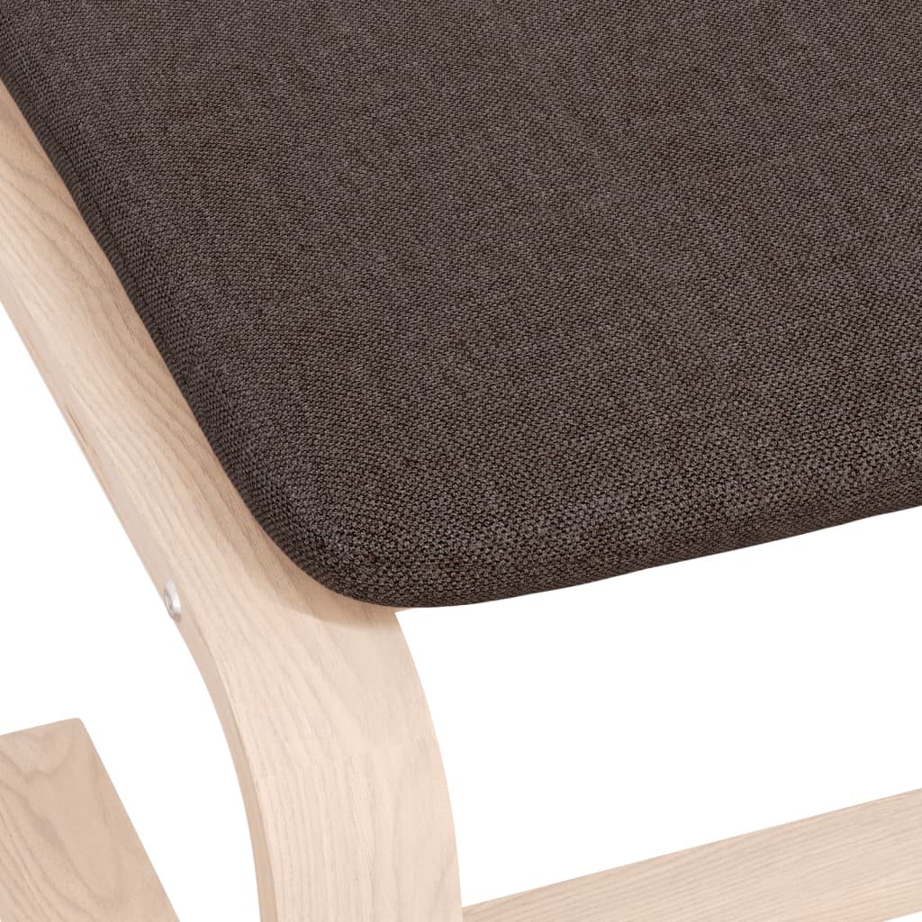 vidaXL Taburet, maro închis, 51x41x40 cm, material textil vidaXL Taburet, maro închis, 51x41x40 cm, material textil