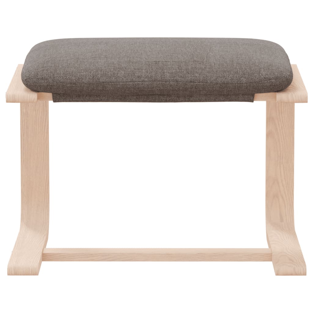 vidaXL Taburet, gri taupe, 51 x 41 x 40 cm, material textil vidaXL Taburet, gri taupe, 51 x 41 x 40 cm, material textil