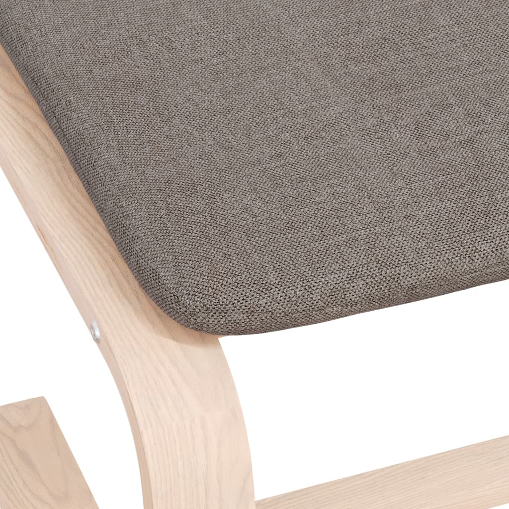 vidaXL Taburet, gri taupe, 51 x 41 x 40 cm, material textil vidaXL Taburet, gri taupe, 51 x 41 x 40 cm, material textil