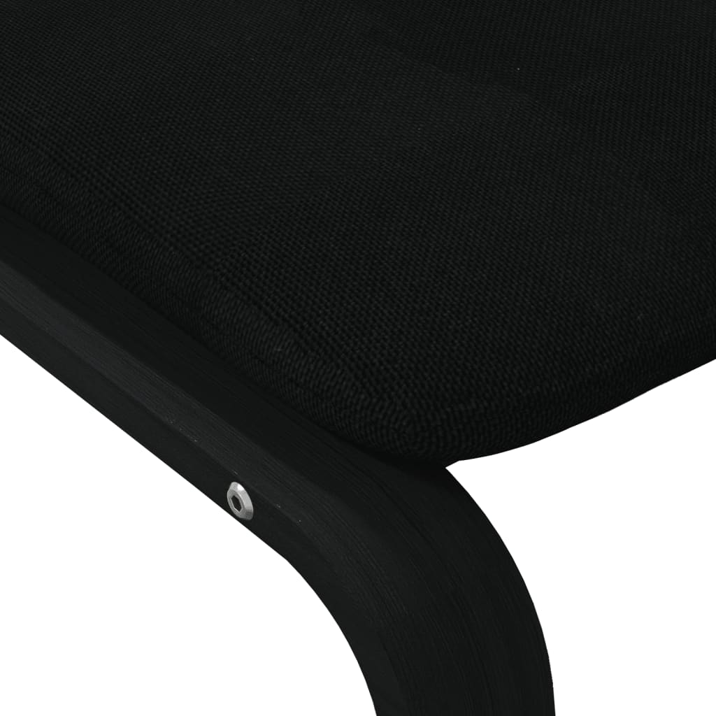vidaXL Taburet, negru, 51 x 41 x 40 cm, material textil vidaXL Taburet, negru, 51 x 41 x 40 cm, material textil