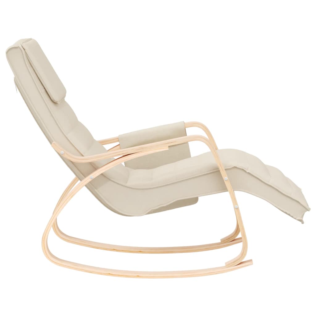 vidaXL Scaun balansoar, crem, material textil vidaXL Scaun balansoar, crem, material textil