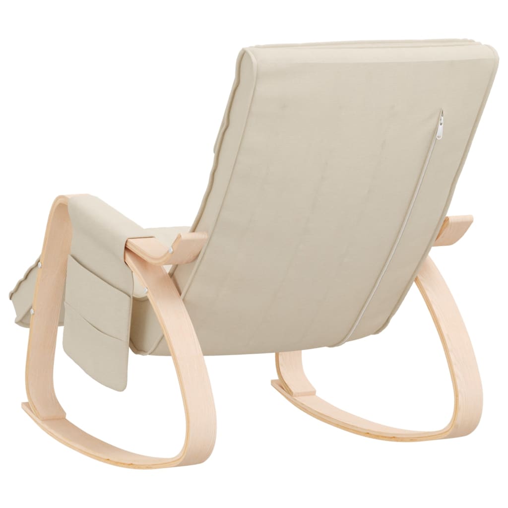 vidaXL Scaun balansoar, crem, material textil vidaXL Scaun balansoar, crem, material textil