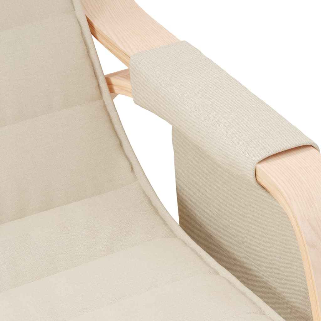 vidaXL Scaun balansoar, crem, material textil vidaXL Scaun balansoar, crem, material textil