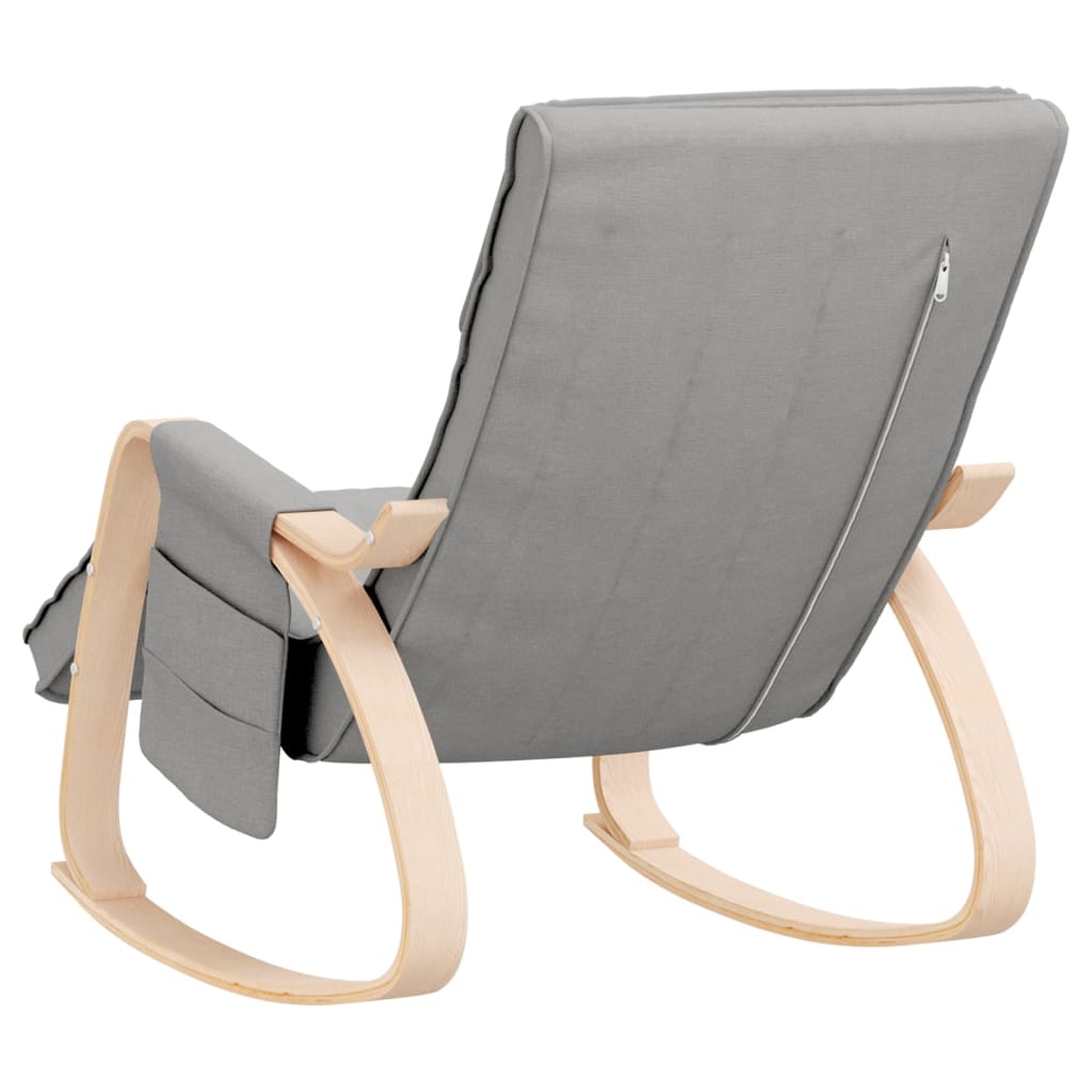vidaXL Scaun balansoar, gri deschis, material textil