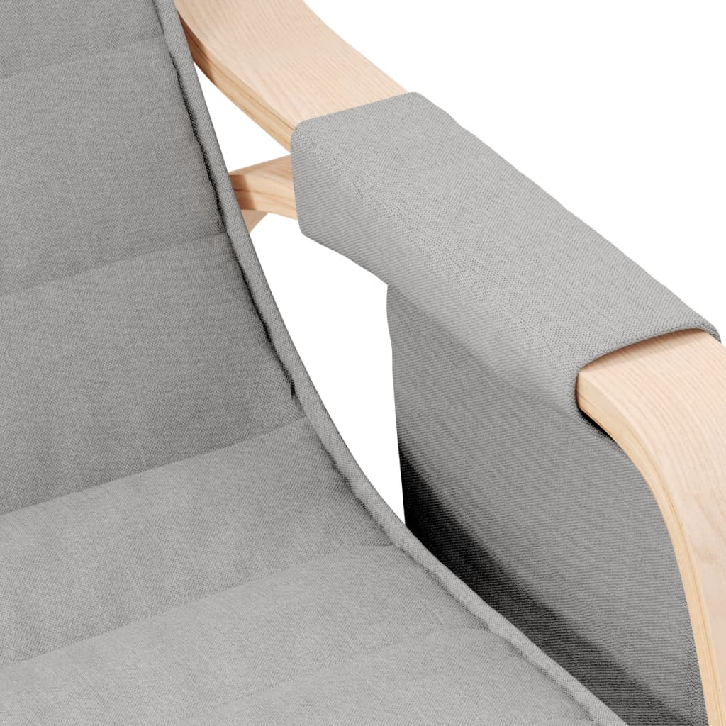 vidaXL Scaun balansoar, gri deschis, material textil