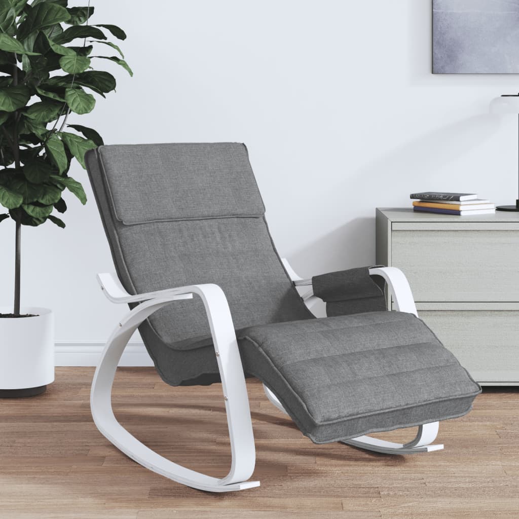 vidaXL Scaun balansoar, gri închis, material textil vidaXL Scaun balansoar, gri închis, material textil