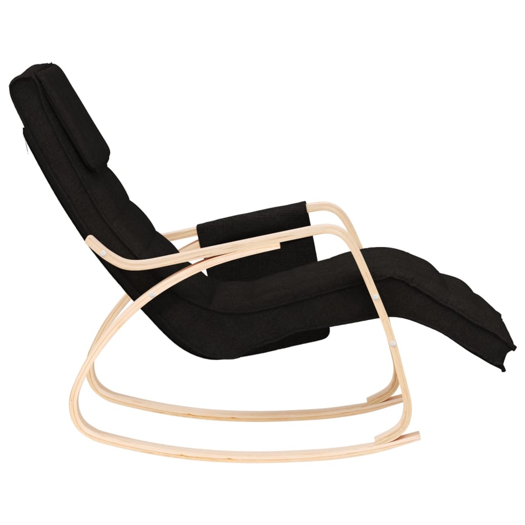vidaXL Scaun balansoar, negru, material textil vidaXL Scaun balansoar, negru, material textil