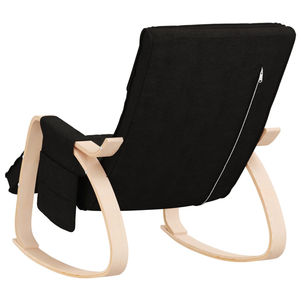vidaXL Scaun balansoar, negru, material textil vidaXL Scaun balansoar, negru, material textil