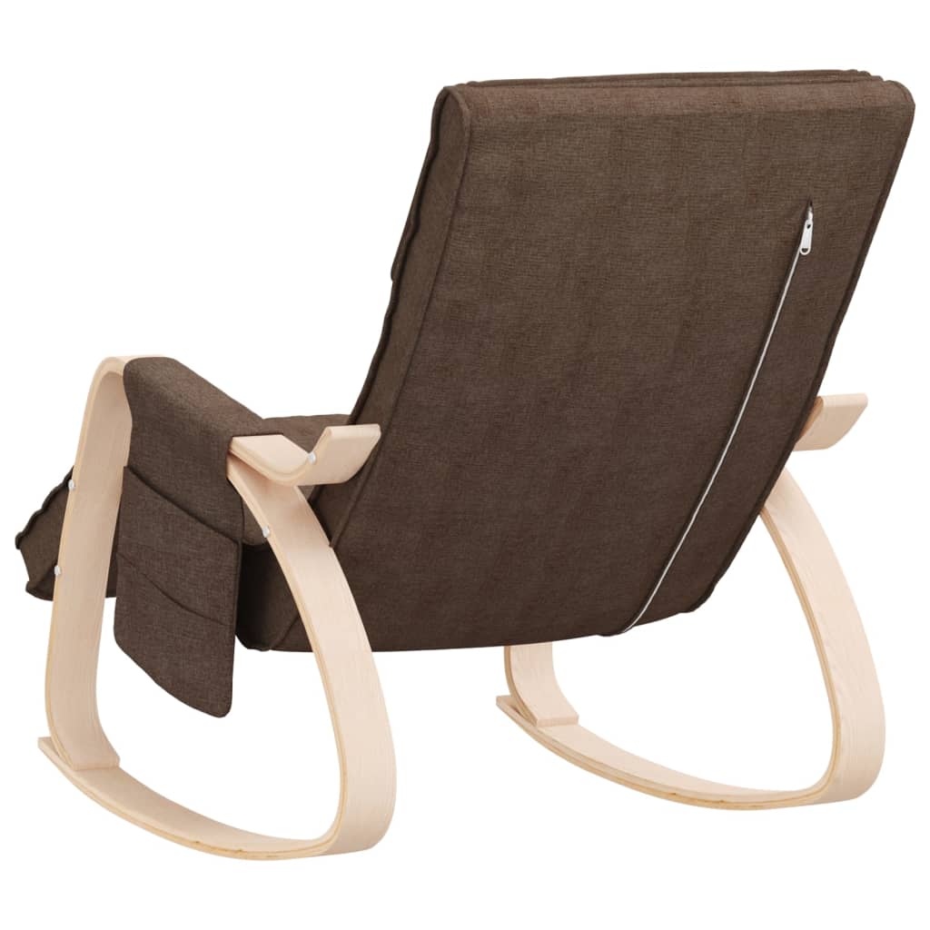 vidaXL Scaun balansoar, maro închis, material textil vidaXL Scaun balansoar, maro închis, material textil