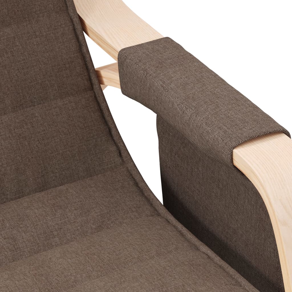 vidaXL Scaun balansoar, maro închis, material textil vidaXL Scaun balansoar, maro închis, material textil