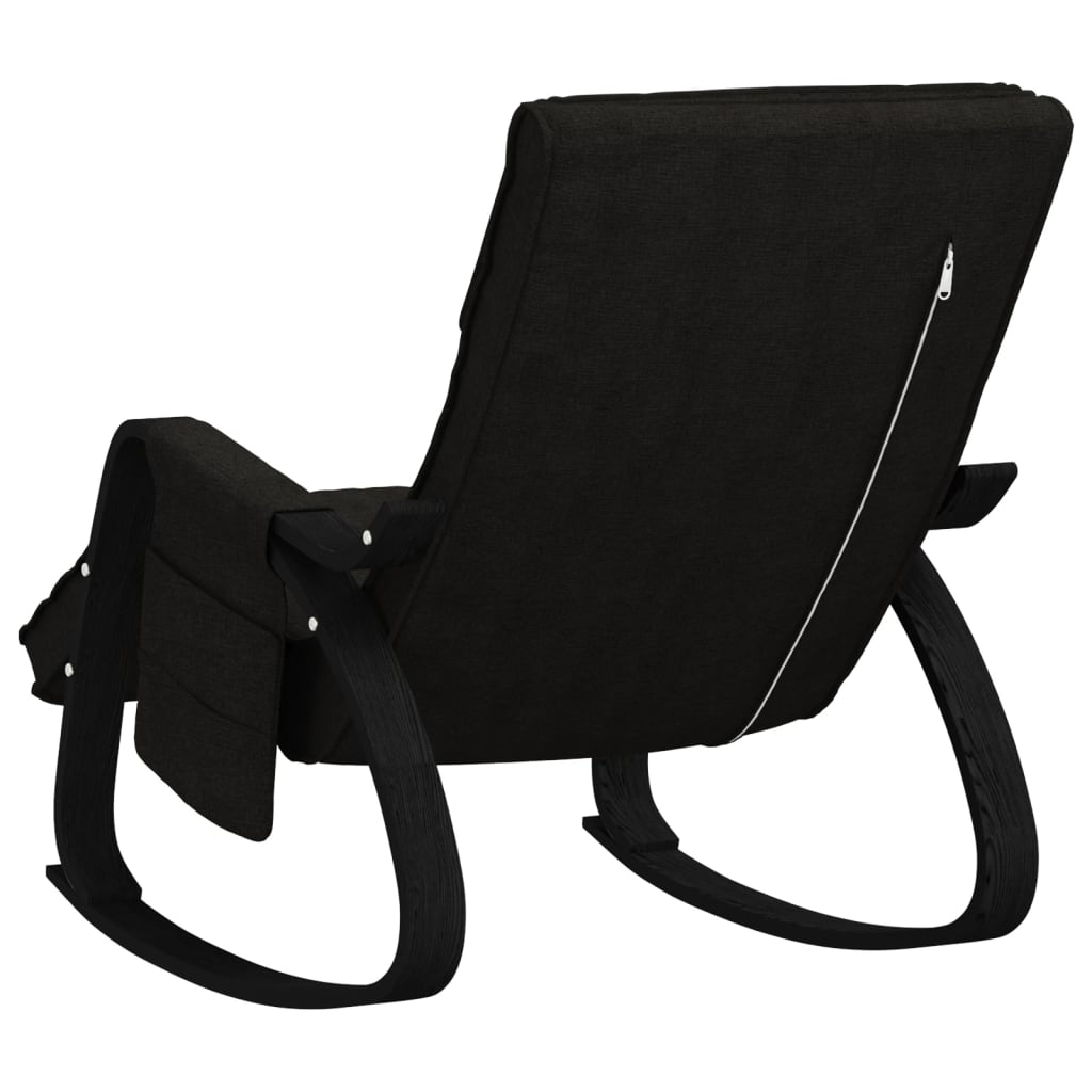vidaXL Scaun balansoar, negru, material textil vidaXL Scaun balansoar, negru, material textil