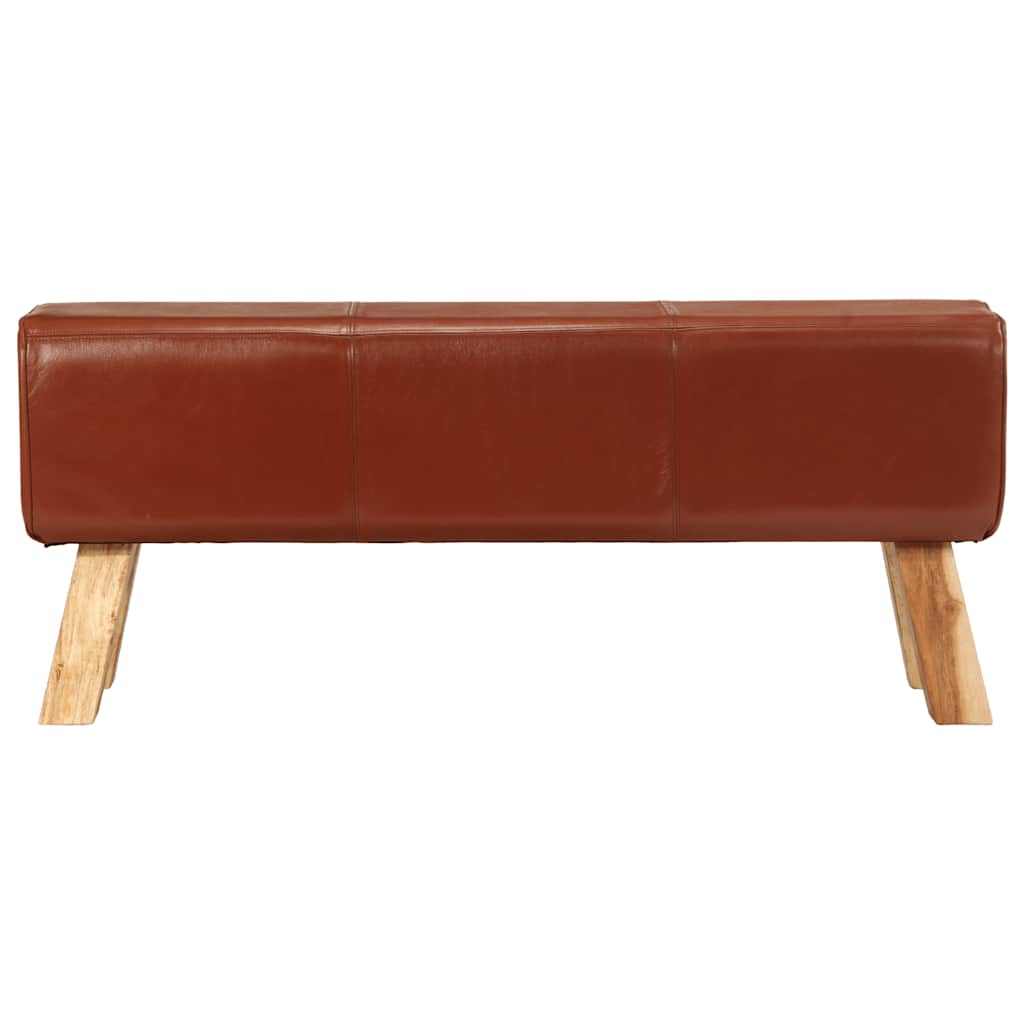 vidaXL Bancă Bok gimnastică maro 110cm piele naturală/lemn masiv mango vidaXL Bancă Bok gimnastică maro 110cm piele naturală/lemn masiv mango