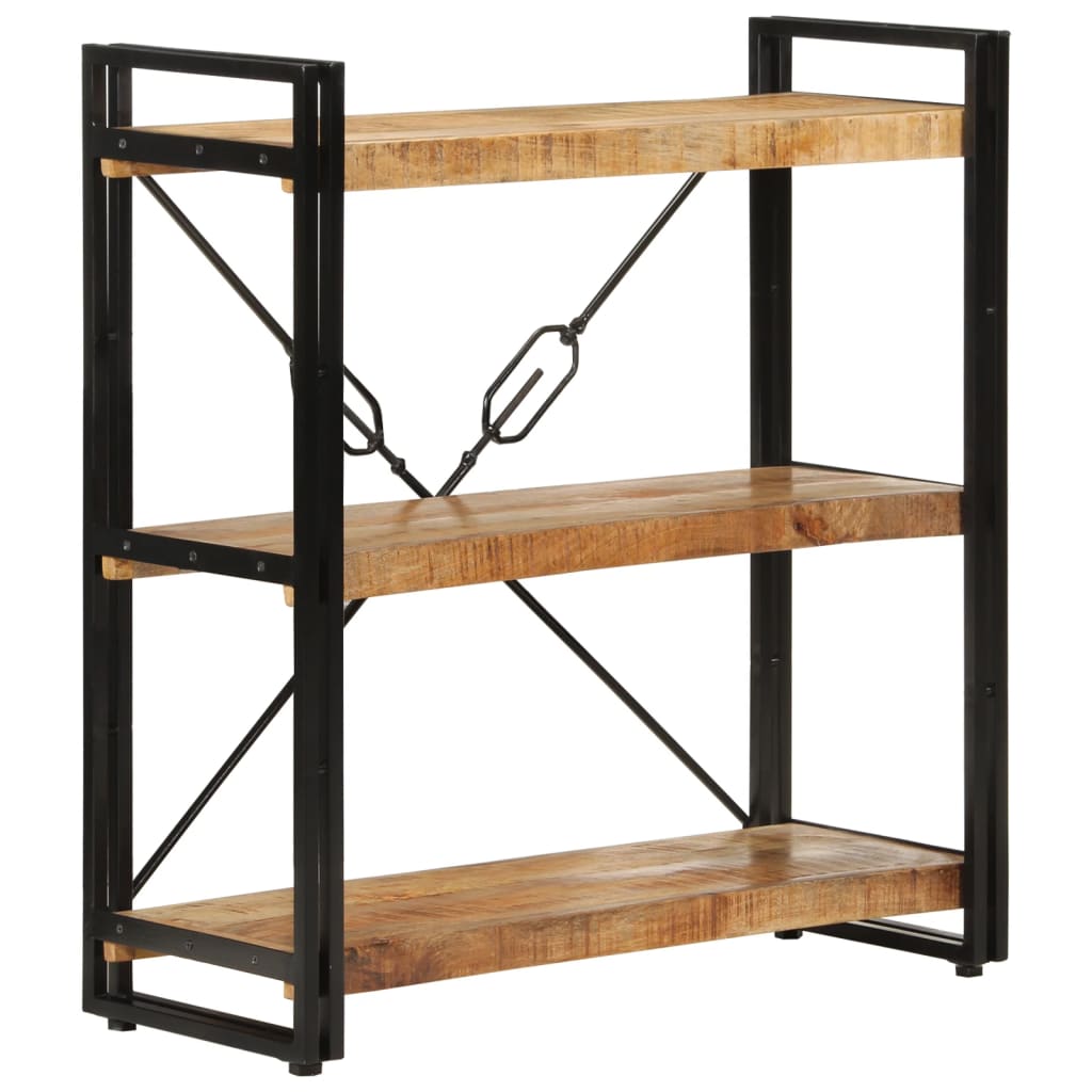 vidaXL Bibliotecă cu 3 niveluri, 77x30x80 cm, lemn masiv mango și fier vidaXL Bibliotecă cu 3 niveluri, 77x30x80 cm, lemn masiv mango și fier