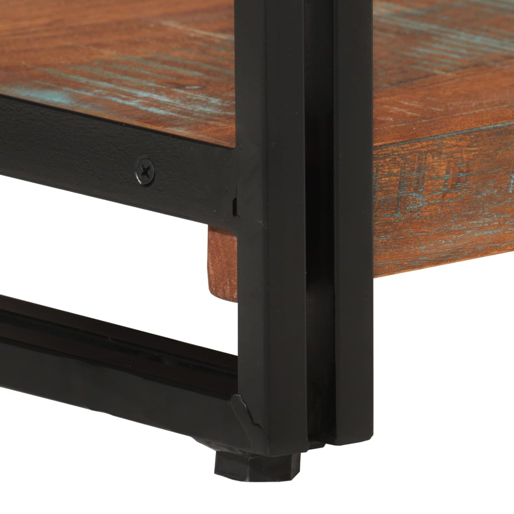 vidaXL Bibliotecă cu 3 niveluri, 77x30x80 cm, lemn masiv reciclat/fier