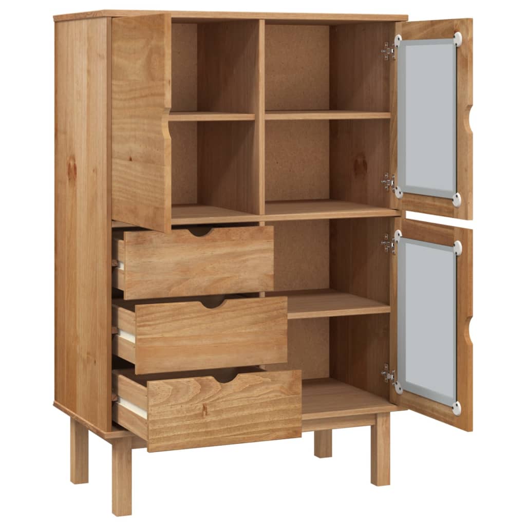 vidaXL Dulap înalt OTTA, 85x43x125 cm, lemn masiv de pin vidaXL Dulap înalt OTTA, 85x43x125 cm, lemn masiv de pin