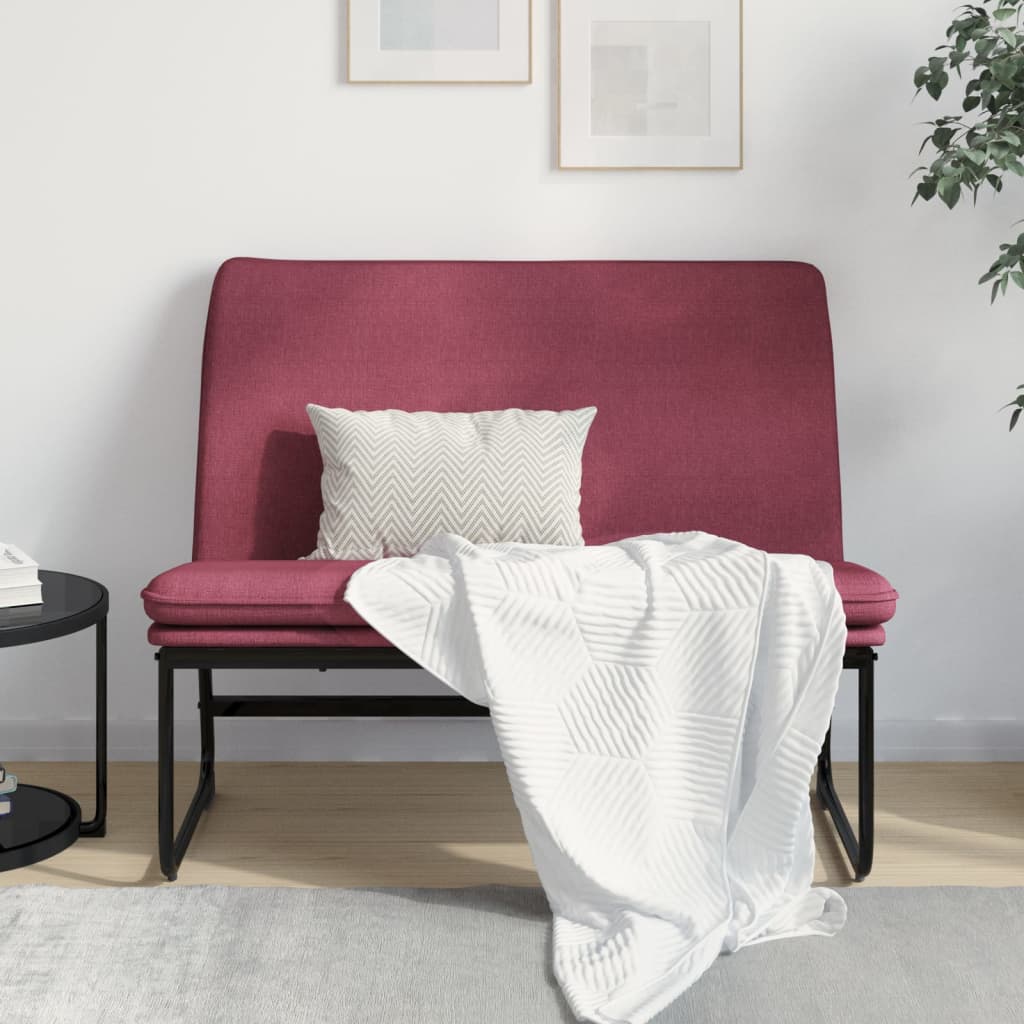 vidaXL Bancă, roșu vin, 100x75x76 cm, material textil