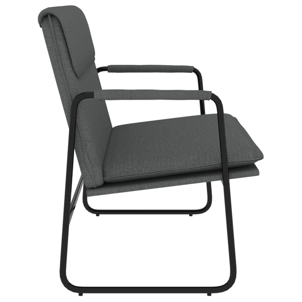 vidaXL Bancă, gri închis, 100x64x80 cm, textil