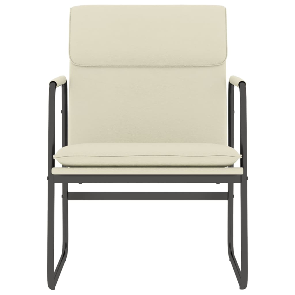 vidaXL Scaun de relaxare, crem, 55x64x80 cm, piele artificială