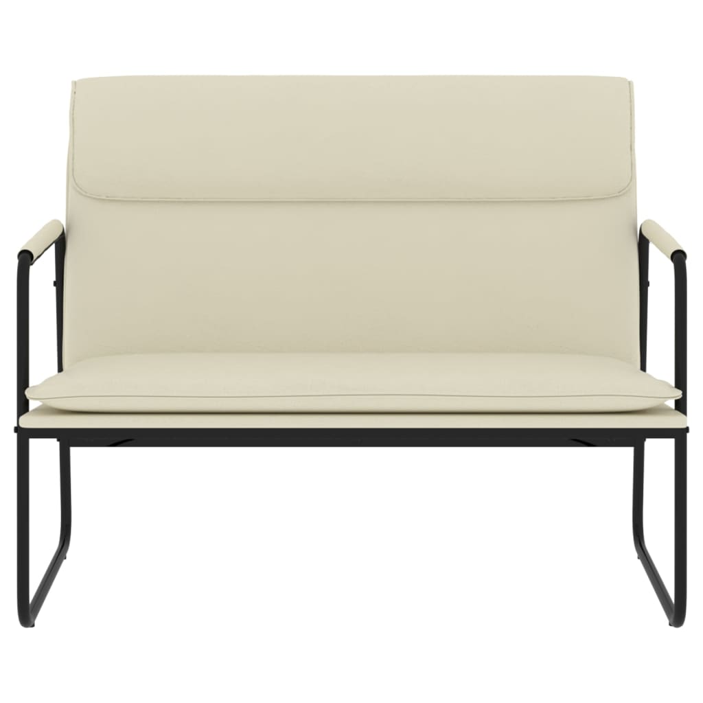 vidaXL Bancă, crem, 100x64x80 cm, piele ecologică