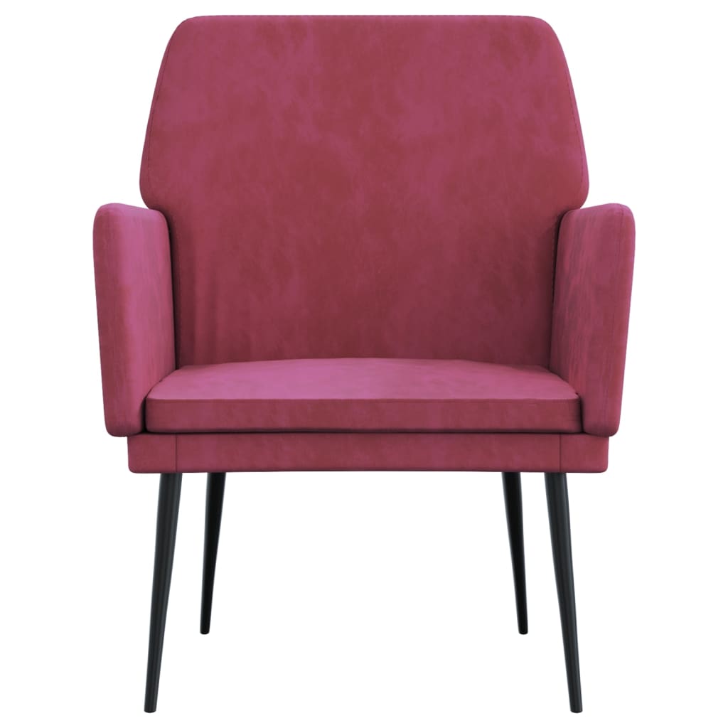 vidaXL Fotoliu, roșu vin, 62x79x79 cm, catifea