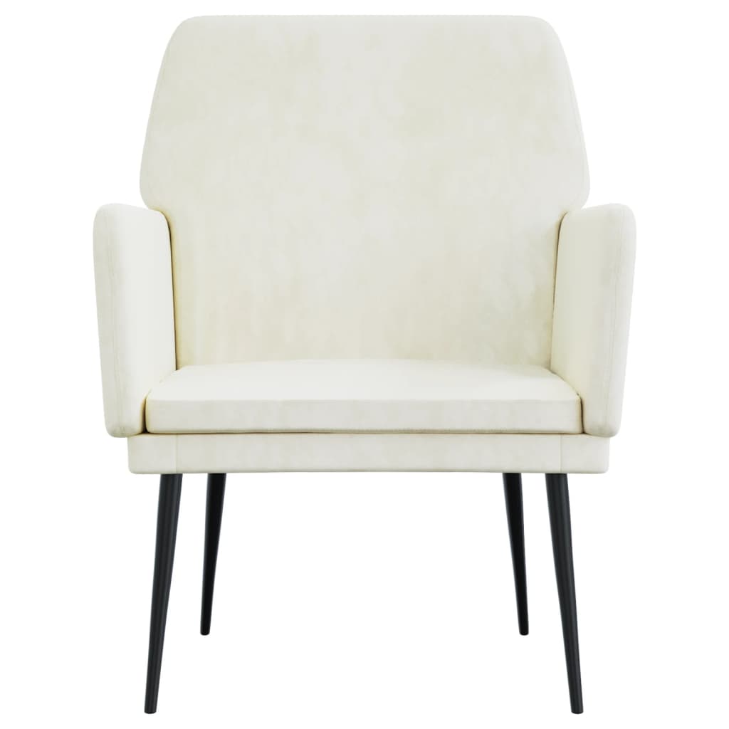 vidaXL Fotoliu, crem, 62x79x79 cm, catifea