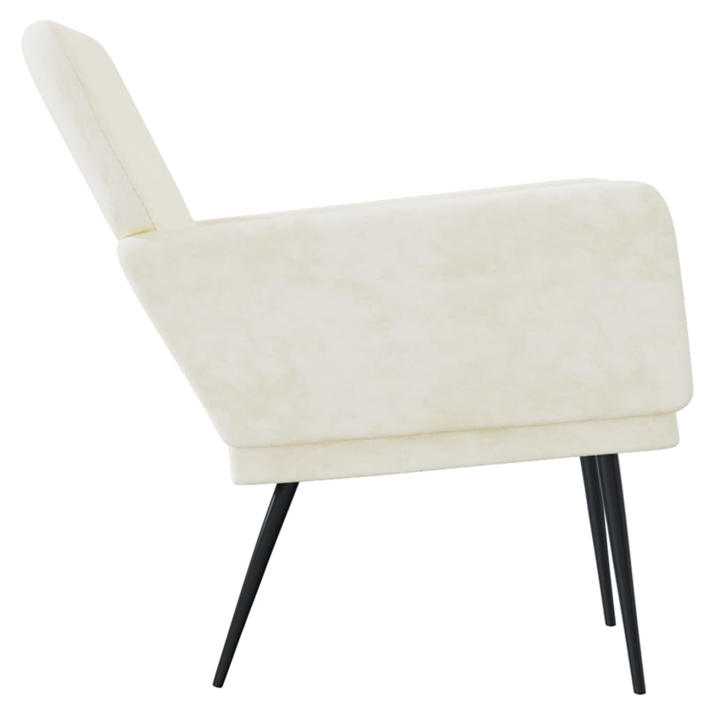 vidaXL Fotoliu, crem, 62x79x79 cm, catifea