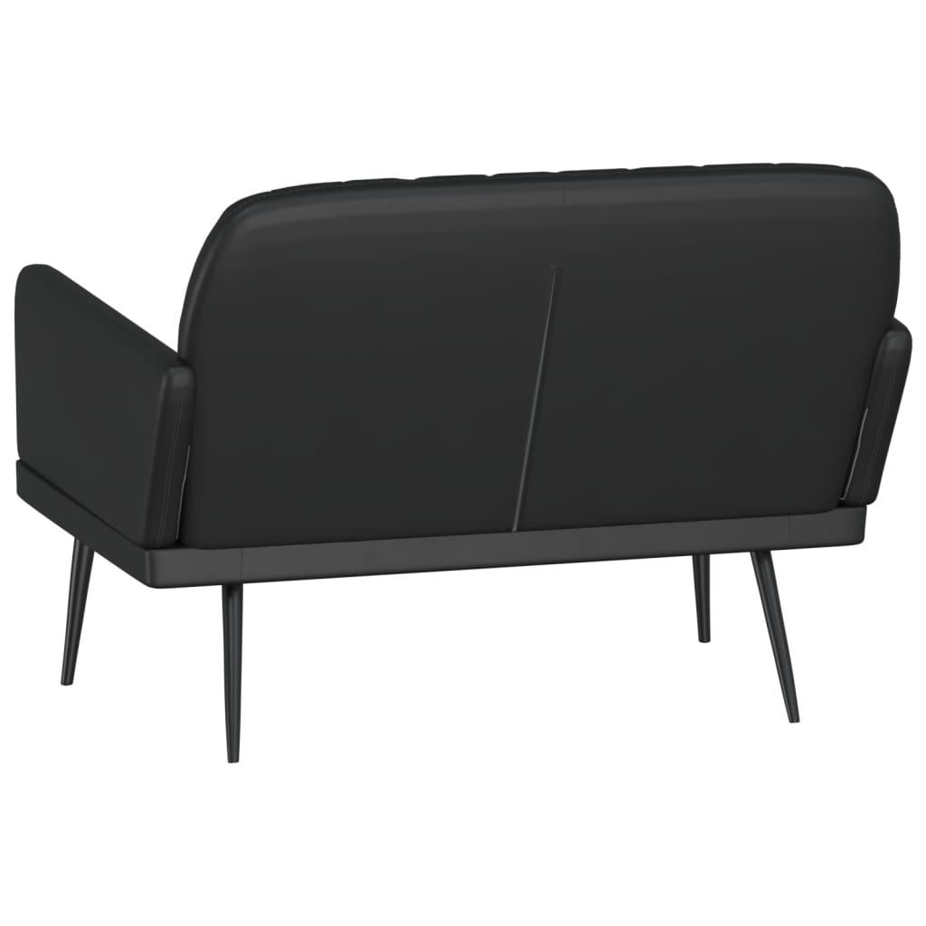 vidaXL Bancă, negru, 107x80x81 cm, piele ecologică