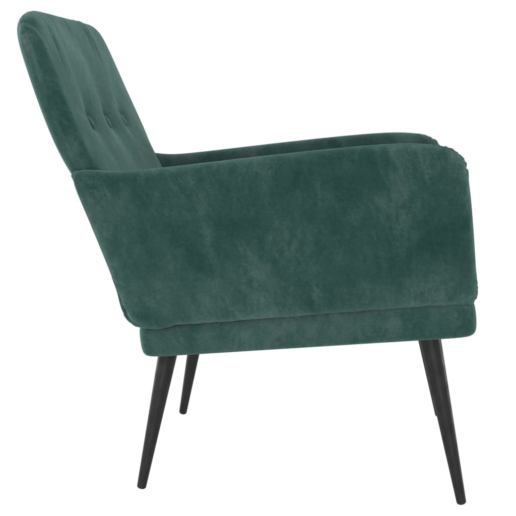 vidaXL Fotoliu, verde închis, 62x79x79 cm, catifea vidaXL Fotoliu, verde închis, 62x79x79 cm, catifea