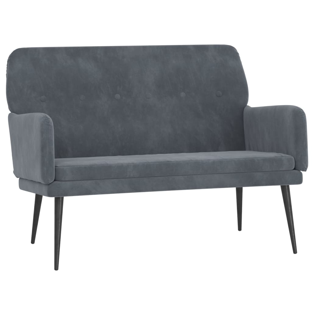 vidaXL Bancă, gri închis, 108x79x79 cm, catifea vidaXL Bancă, gri închis, 108x79x79 cm, catifea