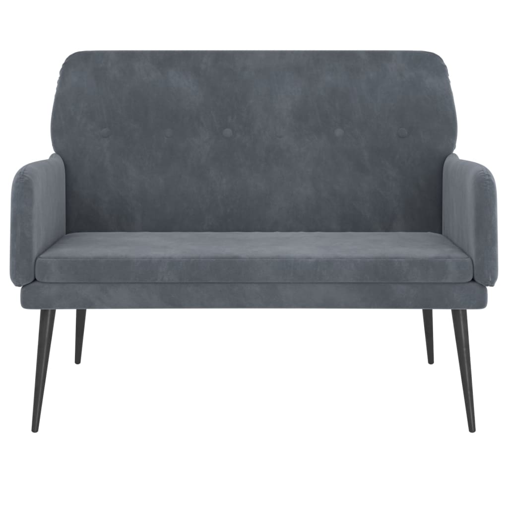 vidaXL Bancă, gri închis, 108x79x79 cm, catifea vidaXL Bancă, gri închis, 108x79x79 cm, catifea