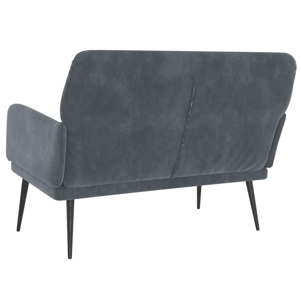 vidaXL Bancă, gri închis, 108x79x79 cm, catifea vidaXL Bancă, gri închis, 108x79x79 cm, catifea