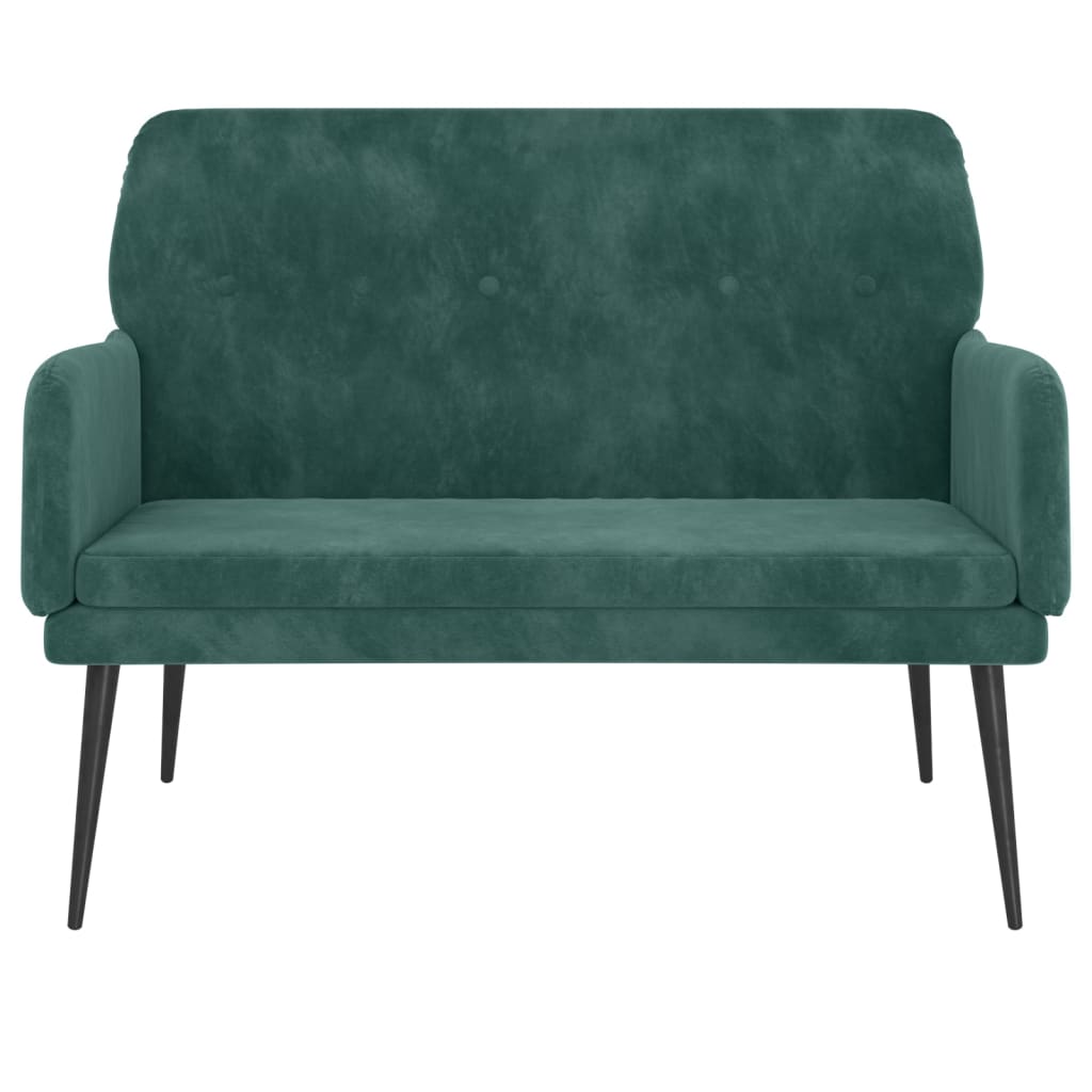 vidaXL Bancă, verde închis, 108x79x79 cm, catifea vidaXL Bancă, verde închis, 108x79x79 cm, catifea