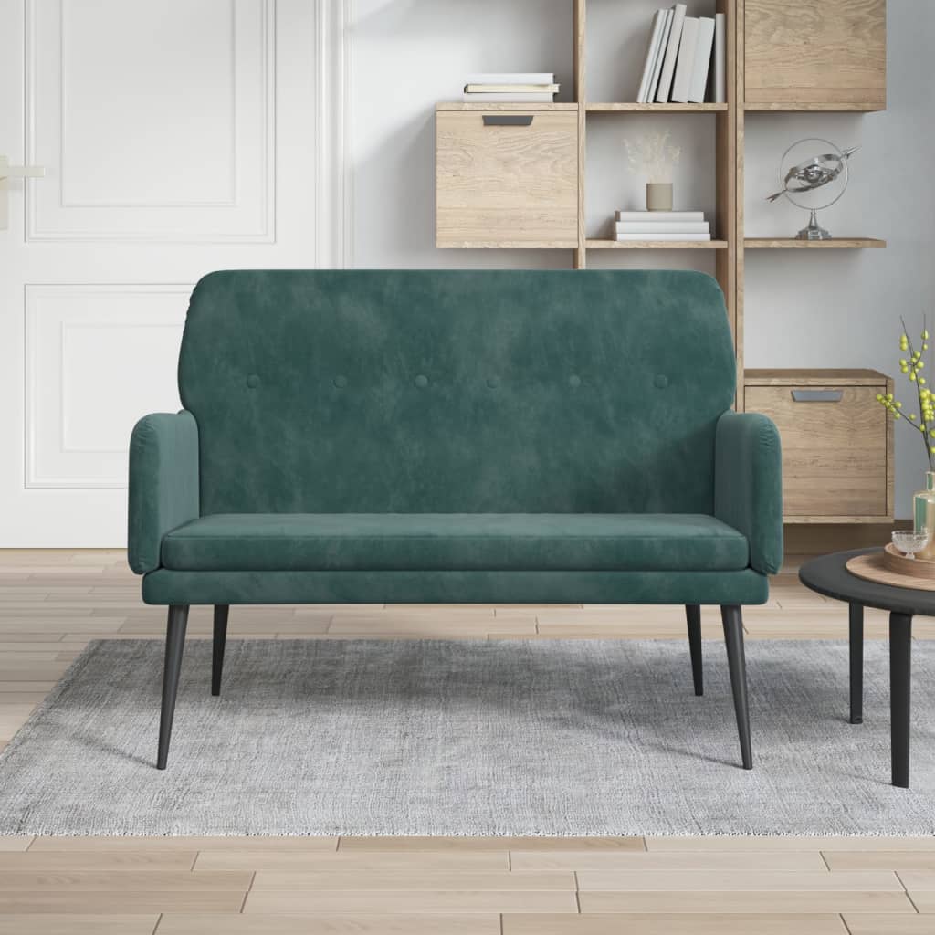 vidaXL Bancă, verde închis, 108x79x79 cm, catifea vidaXL Bancă, verde închis, 108x79x79 cm, catifea