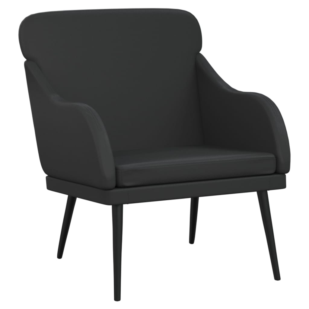 vidaXL Fotoliu, negru, 63x76x80 cm, piele artificială vidaXL Fotoliu, negru, 63x76x80 cm, piele artificială