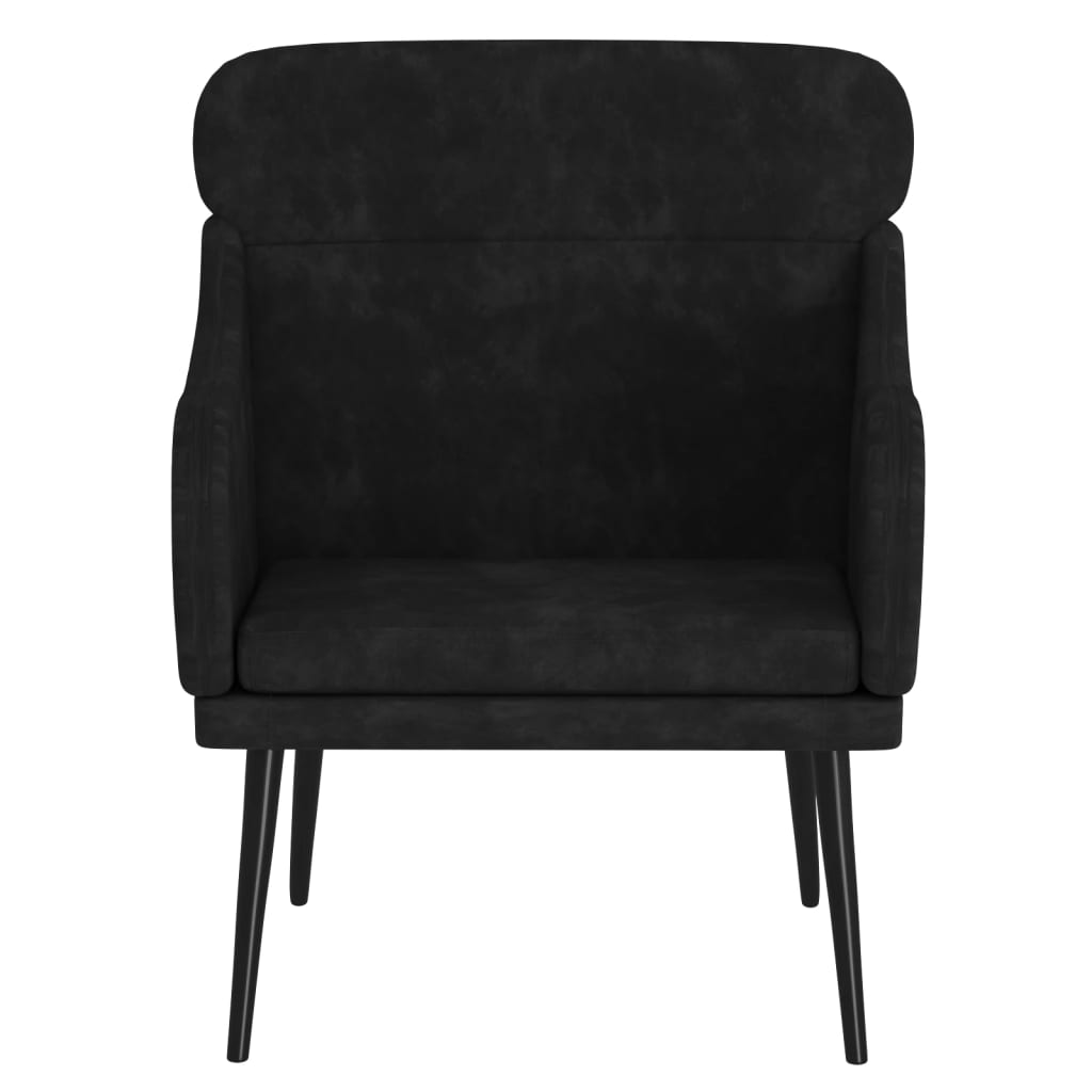 vidaXL Fotoliu, negru, 63x76x80 cm, catifea