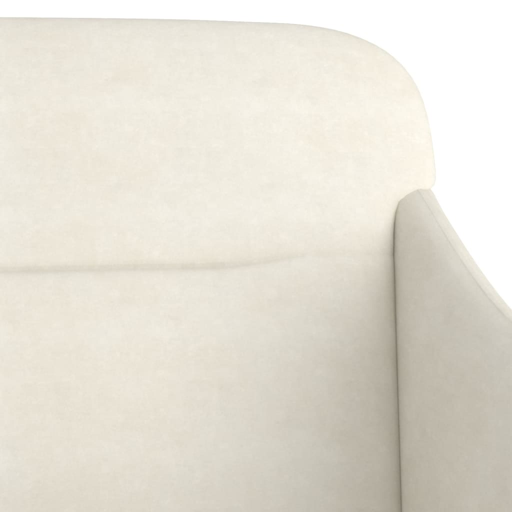 vidaXL Bancă, crem, 110x76x80 cm, catifea