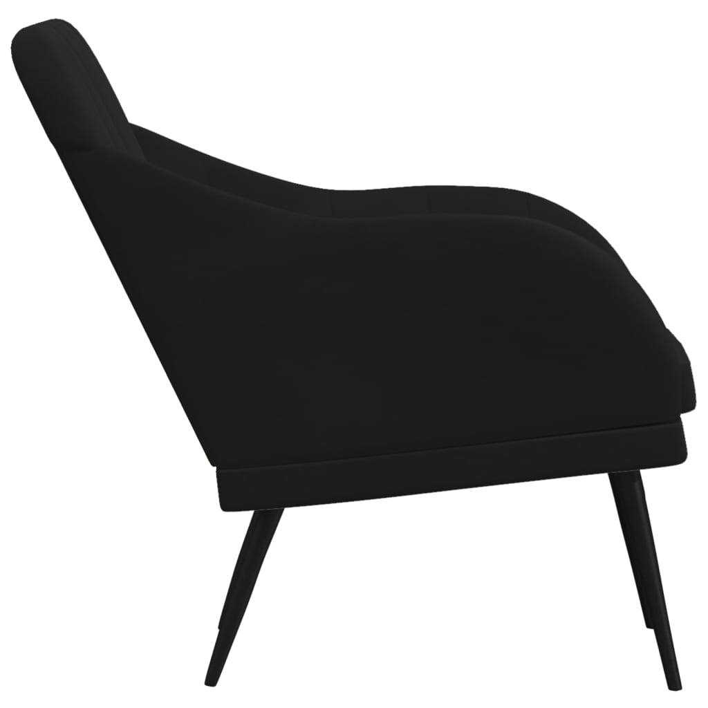 vidaXL Fotoliu, negru, 63x76x80 cm, catifea