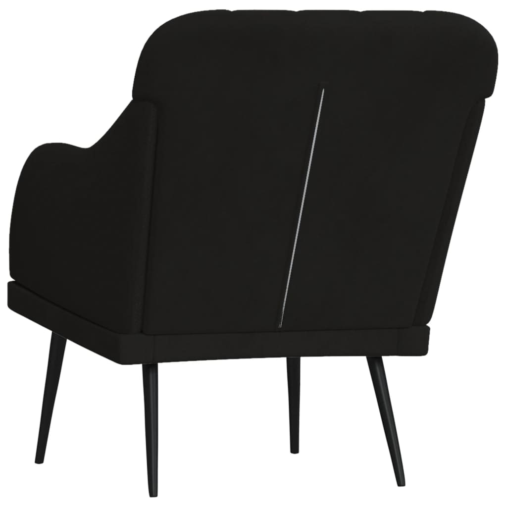 vidaXL Fotoliu, negru, 63x76x80 cm, catifea